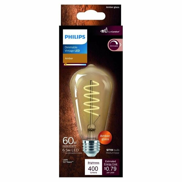 Philips Led 60w St19 Amb Led Bulb 565622